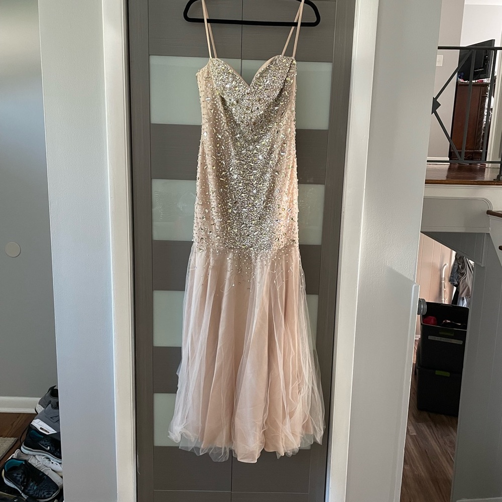 Strapless Sweetheart Rhinestone Dress